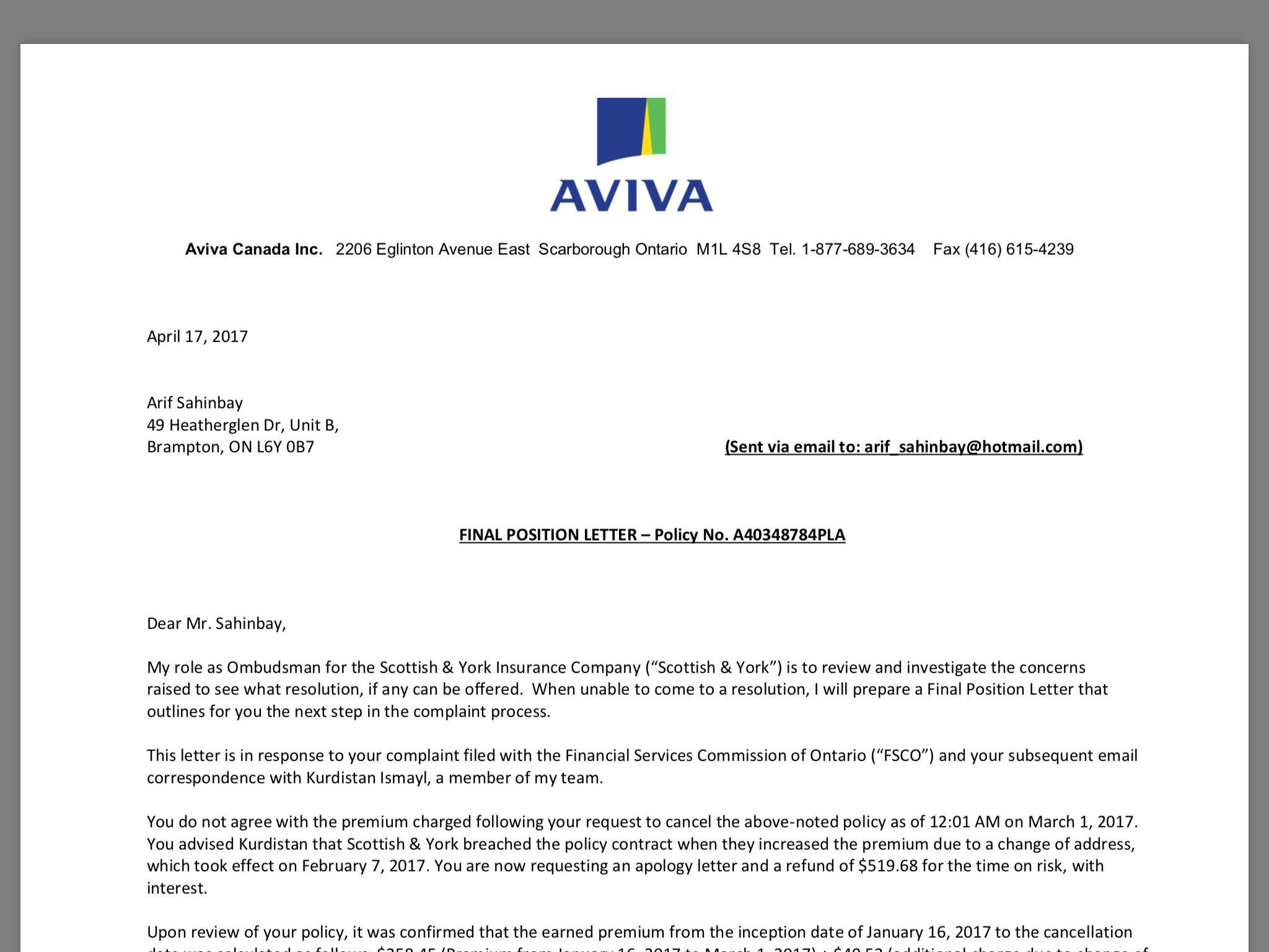 Aviva insurance ,a story of insurance fraud against ...